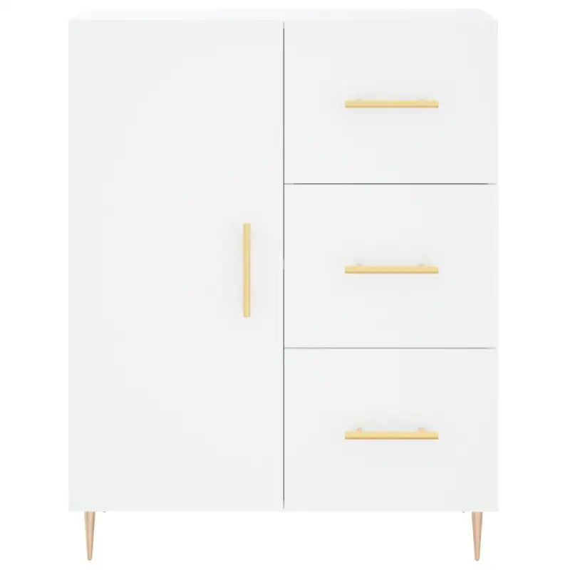 Hoge kast met ijzeren poten van bewerkt hout voor een stijlvolle look - Dressoirs & buffetkasten