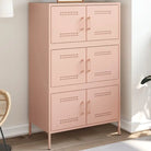 Hoge kast met industriële stijl voor woonkamer of slaapkamer - Roze / 1 - Dressoirs & buffetkasten