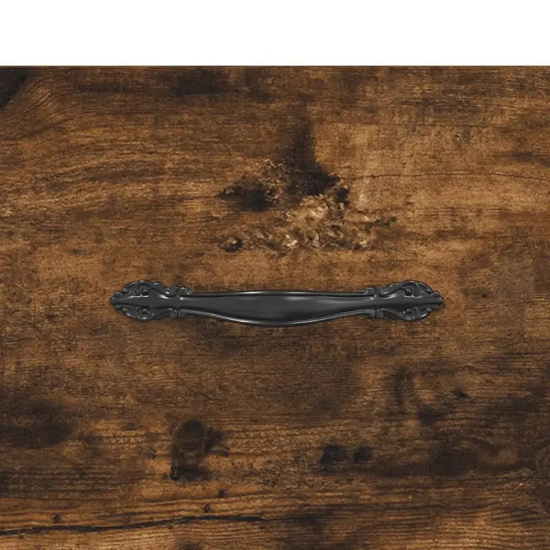 Hoge kast met metalen poten uit bewerkt hout voor moderne charme - Dressoirs & buffetkasten