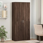 Hoge kast van bewerkt hout die gemakkelijk schoon te maken - bruin eikenkleur / 1 - Opbergkasten & lockerkasten