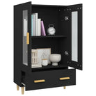 Hoge kast van bewerkt hout eenvoudig schoon en duurzaam interieuraccessoire - Dressoirs & buffetkasten
