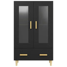 Hoge kast van bewerkt hout eenvoudig schoon en duurzaam interieuraccessoire - Dressoirs & buffetkasten