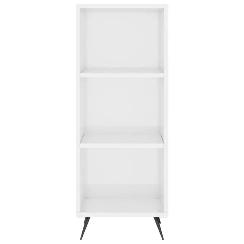 Hoge kast van bewerkt hout in hoogglans wit voor een trendy interieur - Dressoirs & buffetkasten