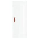 Hoge kast van bewerkt hout in hoogglans wit voor een trendy interieur - Dressoirs & buffetkasten