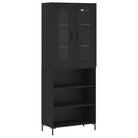 Hoge kast van bewerkt hout met charme en duurzame kwaliteit - Dressoirs & buffetkasten