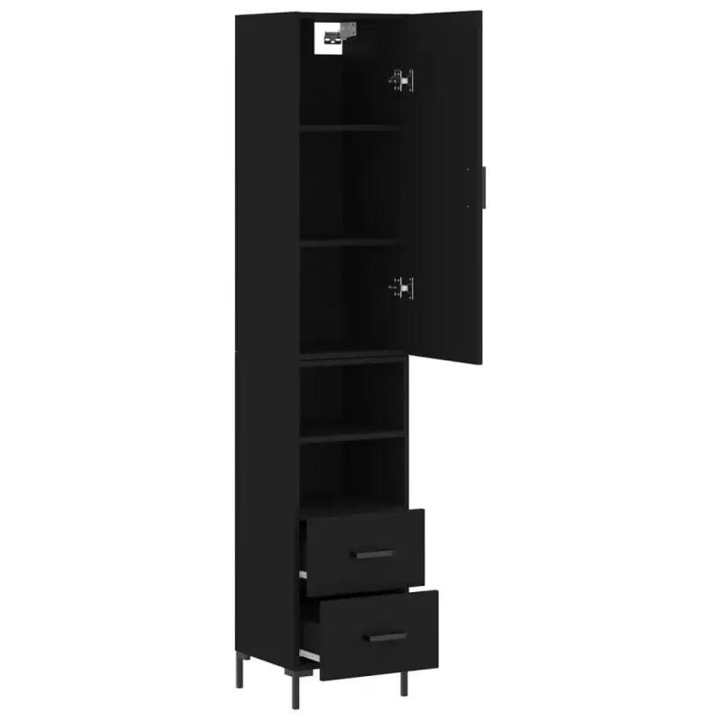 Hoge kast van bewerkt hout met duurzame charme en stijlvolle uitstraling - Dressoirs & buffetkasten