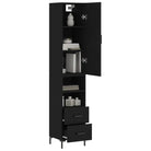 Hoge kast van bewerkt hout met duurzame charme en stijlvolle uitstraling - Dressoirs & buffetkasten