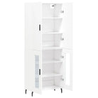 Hoge kast van bewerkt hout met duurzame charme en unieke uitstraling - Dressoirs & buffetkasten