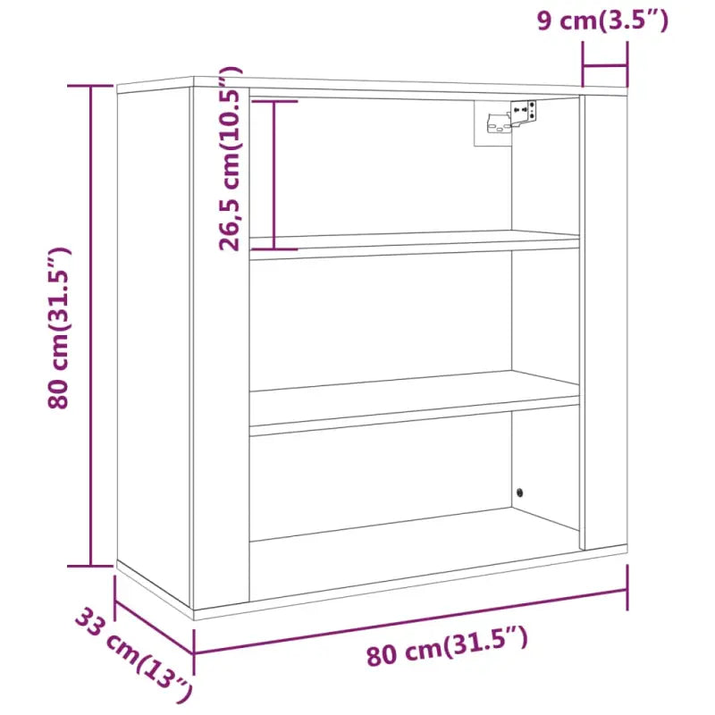 Hoge kast van bewerkt hout met duurzame en stabiele afwerking - Dressoirs & buffetkasten