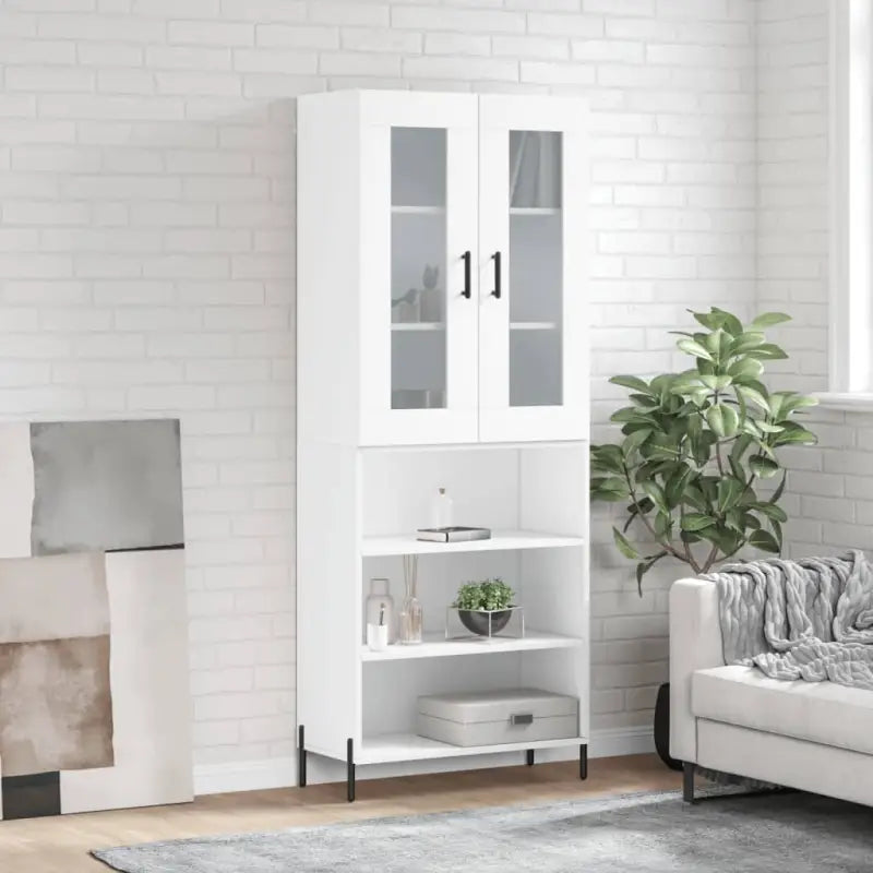 Hoge kast van bewerkt hout met duurzame en stabiele kwaliteit - Dressoirs & buffetkasten