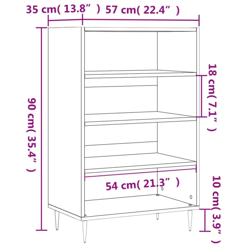 Hoge kast van bewerkt hout met duurzame en stijlvolle afwerking - Dressoirs & buffetkasten