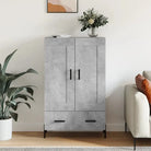 Hoge kast van bewerkt hout met duurzame en stijlvolle afwerking - Dressoirs & buffetkasten