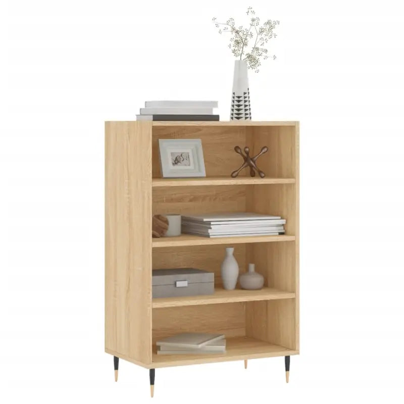 Hoge kast van bewerkt hout met duurzame en stijlvolle afwerking - Dressoirs & buffetkasten