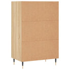 Hoge kast van bewerkt hout met duurzame en stijlvolle afwerking - Dressoirs & buffetkasten