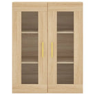Hoge kast van bewerkt hout met duurzame en stijlvolle afwerking - Dressoirs & buffetkasten
