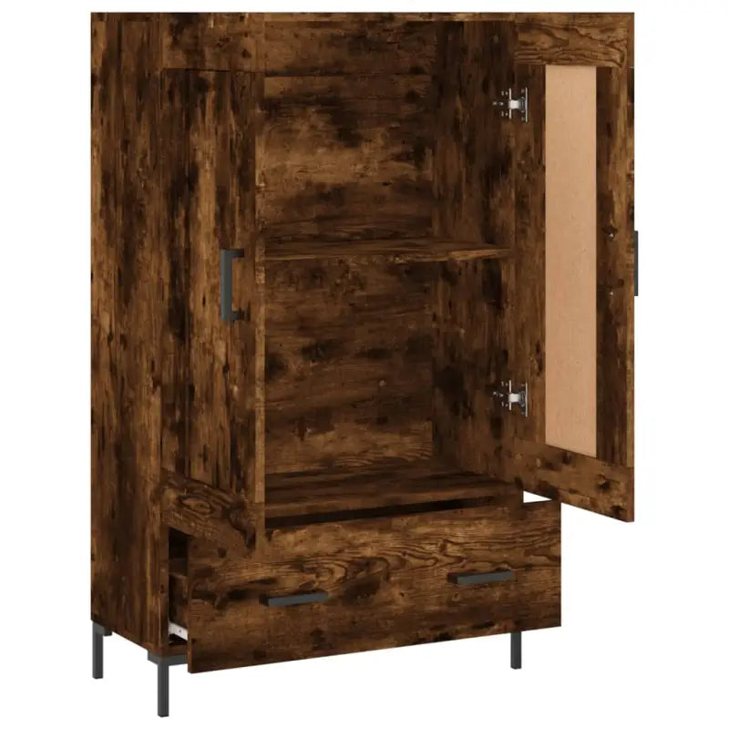 Hoge kast van bewerkt hout met duurzame en unieke charme - Dressoirs & buffetkasten