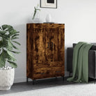 Hoge kast van bewerkt hout met duurzame en unieke charme - Gerookt eiken / 1 - Dressoirs & buffetkasten