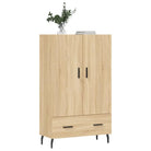 Hoge kast van bewerkt hout met metalen poten voor een moderne look - Dressoirs & buffetkasten