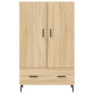 Hoge kast van bewerkt hout met metalen poten voor een moderne look - Dressoirs & buffetkasten