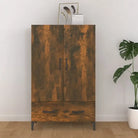 Hoge kast van bewerkt hout met stijlvolle en stabiele uitstraling - Dressoirs & buffetkasten