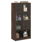 Hoge kast van bewerkt hout voor boeken en moderne interieurstijl - Dressoirs & buffetkasten