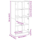 Hoge kast van bewerkt hout voor boeken en moderne interieurstijl - Dressoirs & buffetkasten
