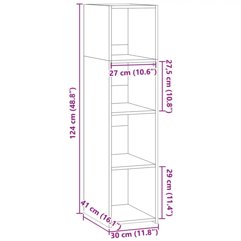 Hoge kast van bewerkt hout voor een stijlvolle en praktische woonkamer - Dressoirs & buffetkasten