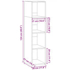 Hoge kast van bewerkt hout voor een stijlvolle en praktische woonkamer - Wit / 1 - Dressoirs & buffetkasten