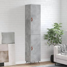 Hoge kast van bewerkt hout voor een trendy en duurzame interieurstijl - Betongrijs / 1 / 1 deur - Dressoirs &