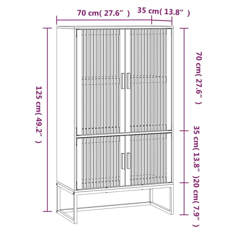 Hoge kast van bewerkt hout voor een uniek bestaande interieur - Opbergkasten & lockerkasten