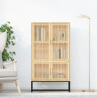 Hoge kast van bewerkt hout voor een uniek bestaande interieur - Bruin / 1 - Opbergkasten & lockerkasten