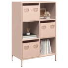 Hoge kast van koudgewalst staal voor decoratie en praktische opbergruimte - Roze / 1 - Dressoirs & buffetkasten