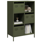 Hoge kast van koudgewalst staal voor decoratie en praktische opbergruimte - Groen / 1 - Dressoirs & buffetkasten