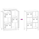 Hoge kast van koudgewalst staal voor decoratie en praktische opbergruimte - Dressoirs & buffetkasten