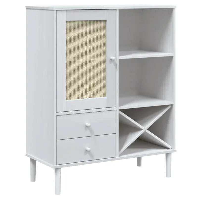 Hoge kast van massief grenenhout met elegante uitstraling - Dressoirs & buffetkasten