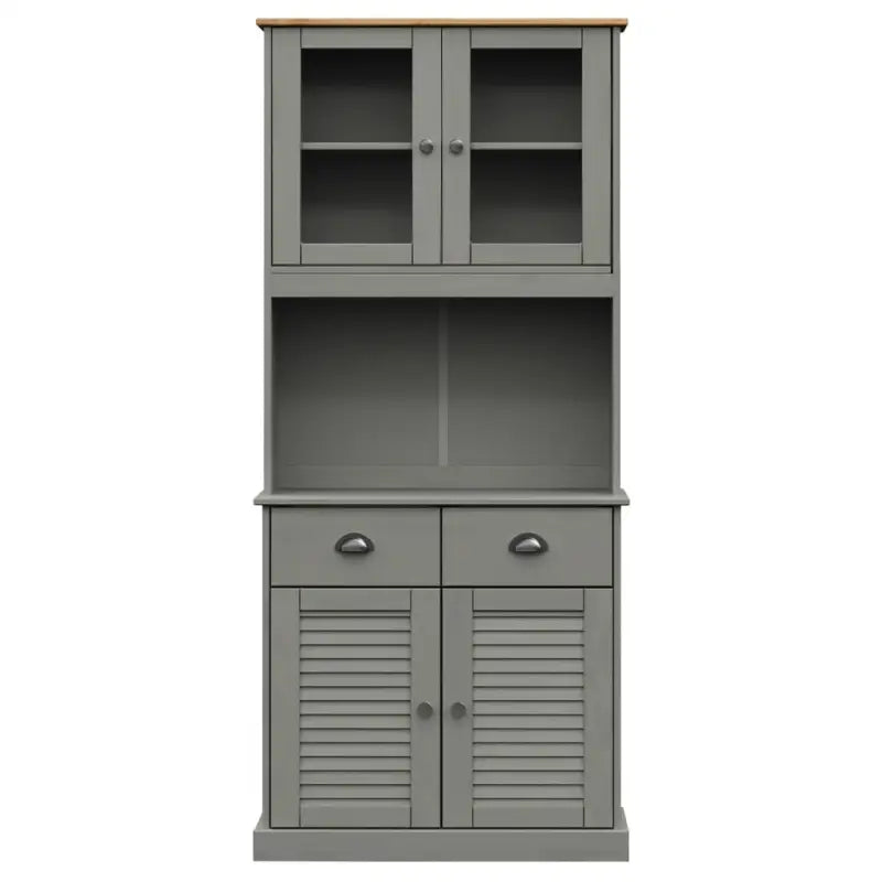 Hoge kast van massief grenenhout met ruime afmetingen deur - Dressoirs & buffetkasten