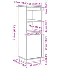 Hoge kast van massief grenenhout voor een stijlvol interieur - Dressoirs & buffetkasten