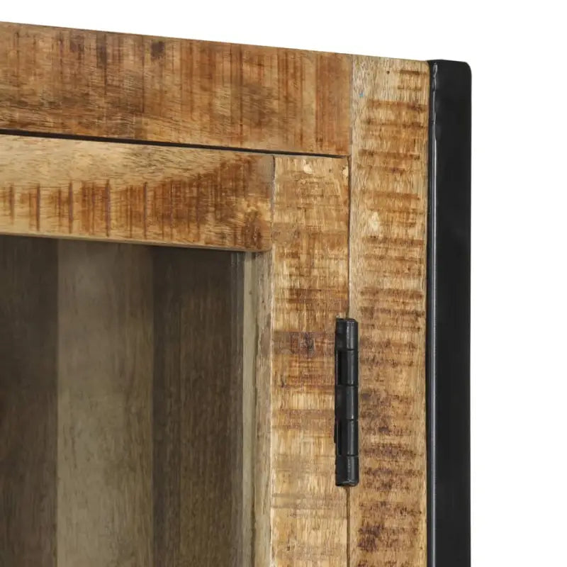Hoge kast van massief ruw mangohout met vintage ontwerp - Dressoirs & buffetkasten