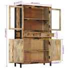 Hoge kast van massief ruw mangohout met vintage ontwerp - Dressoirs & buffetkasten
