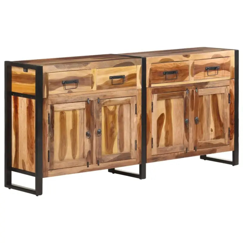 Honingkleurige massief acaciahouten dressoir voor je interieur - Dressoirs & buffetkasten