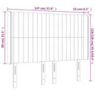 Hoofdbord en voetbord in fluweel levering bevat 147x16x118 - Hoofdborden en voetborden