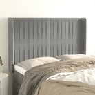 Hoofdbord en voetbord in fluweel levering bevat 147x16x118 - Lichtgrijs / 147 x 16 x 118/128 cm / 1 - Hoofdborden