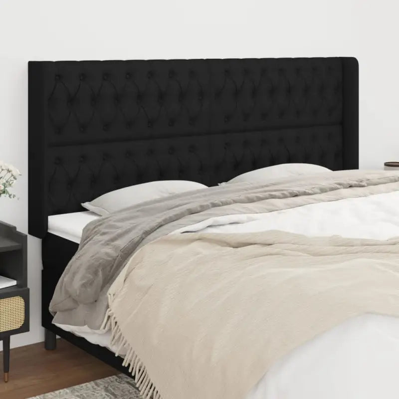 Hoofdbord en Voetbord levering bevat 147x16x118 voor elke slaapkamer - Zwart / 203 x 16 x 118/128 cm / 1 - Hoofdborden