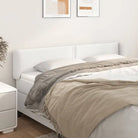 Hoofdborden en voetborden levering bevat met duurzaam glanzend kunstleer - Wit / 203 x 23 x 78/88 cm / 1 - Hoofdborden