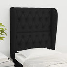 Hoofdborden en voetborden levering bevat met duurzaam en trendy ontwerp - Zwart / 83 x 23 x 118/128 cm / 1