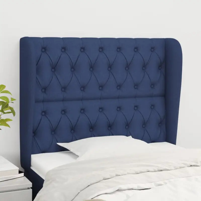 Hoofdborden en voetborden levering bevat met duurzaam en trendy ontwerp - Blauw / 93 x 23 x 118/128 cm / 1
