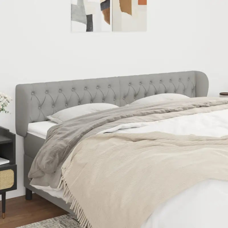 Hoofdborden en voetborden levering bevat met duurzaam en trendy ontwerp - Lichtgrijs / 183 x 23 x 78/88 cm / 1
