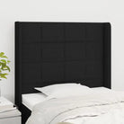 Hoofdborden en voetborden levering bevat met duurzaam en trendy ontwerp - Zwart / 83 x 16 x 118/128 cm / 1