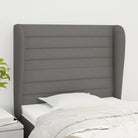 Hoofdborden en voetborden levering bevat met een trendy en duurzaam ontwerp - Donkergrijs / 103 x 23 x 118/128 cm / 1