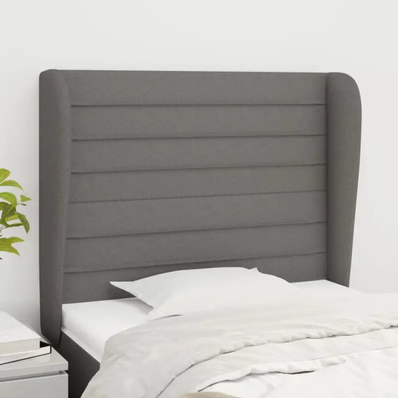 Hoofdborden en voetborden levering bevat met een trendy en duurzaam ontwerp - Donkergrijs / 103 x 23 x 118/128 cm / 1